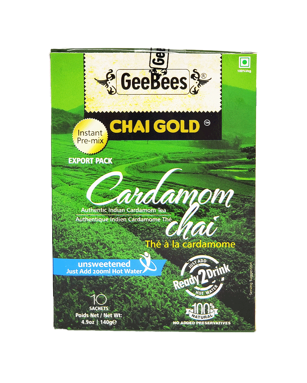 Chai - Gold Cardamom Unsweetened 150g