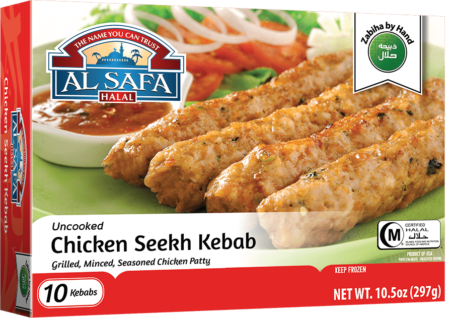 Alsafa Frozen - Chicken Seekh Kebab Charcoal Grilled 345g