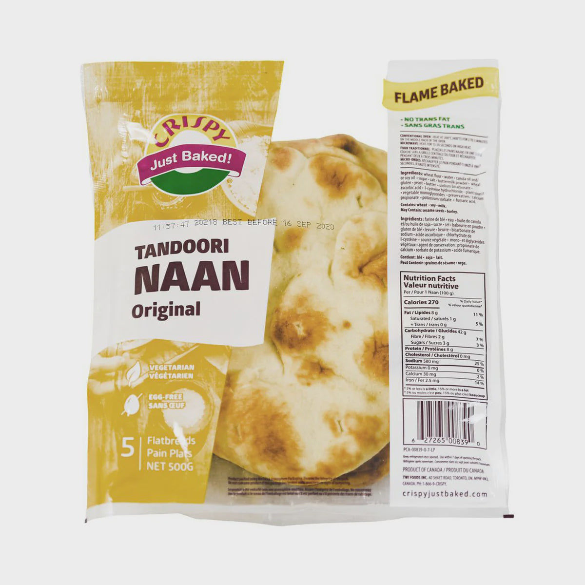 Crispy - Tandoori Naan (Ready to Eat) 500g