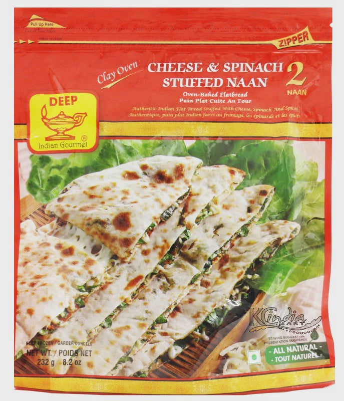 Deep Frozen - Cheese Spinach Naan 2pc