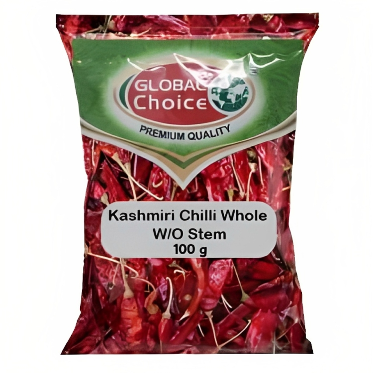 Global Choice - Kashmiri Chilli Without Stem 100g