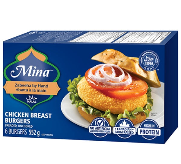 Mina Frozen - Breaded Chicken Burger 552g
