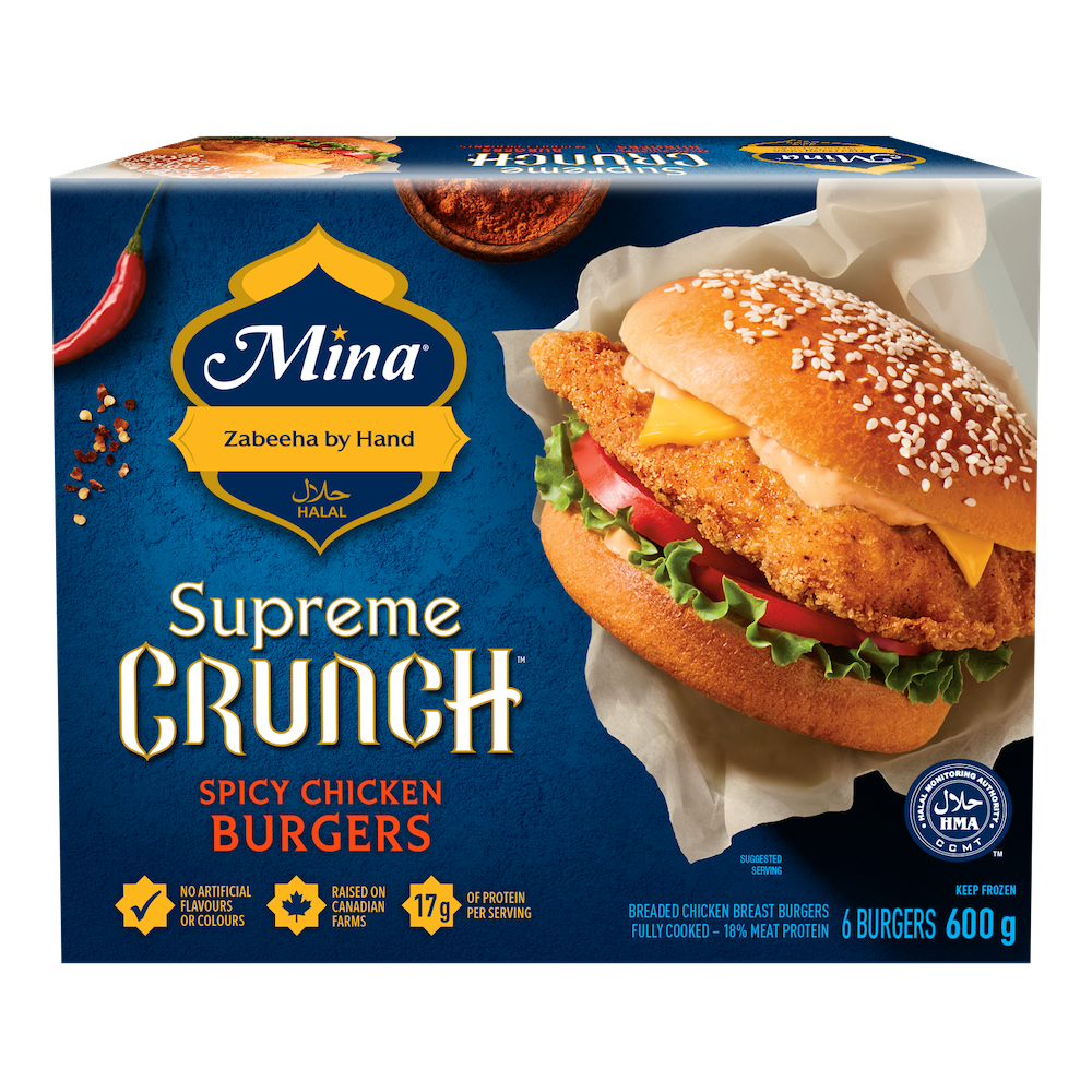 Mina Frozen - Supreme Crunchy Spicy Chicken Burger 600g