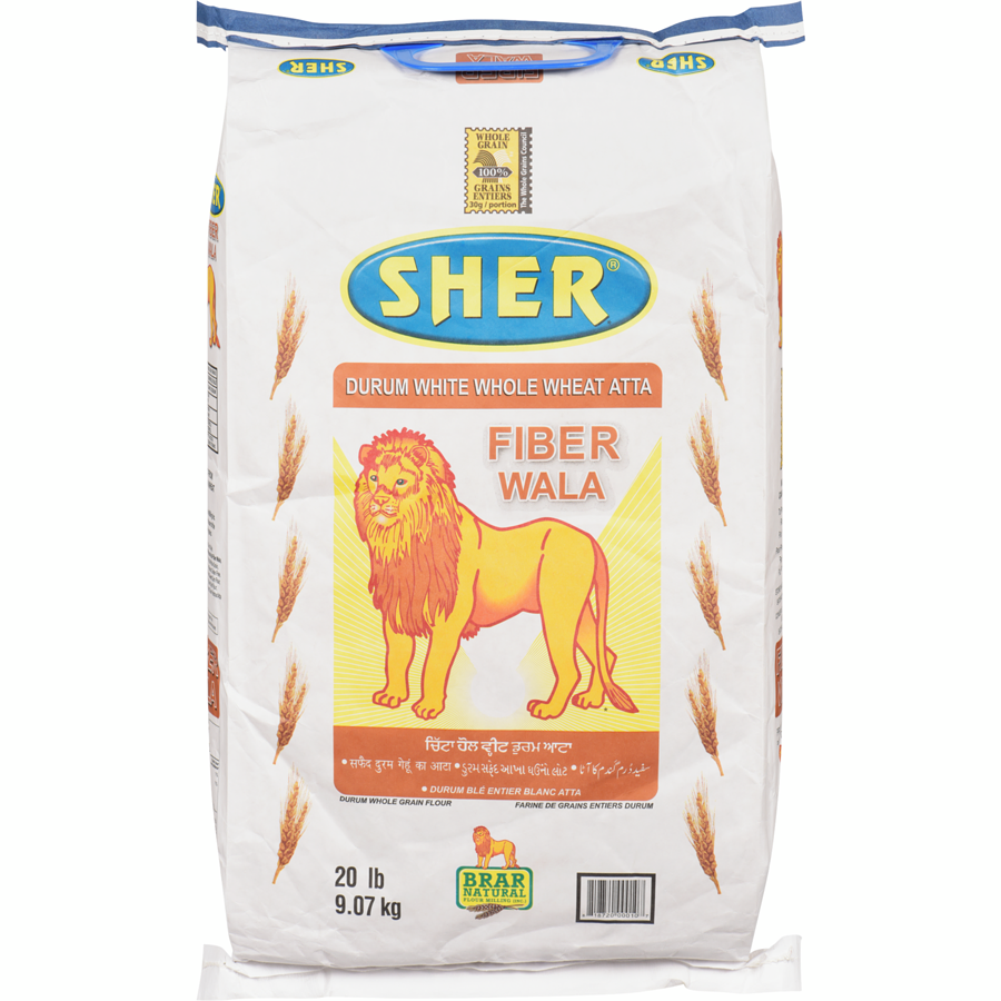 Sher - White Whole Wheat (Fiber Wala) 20lb